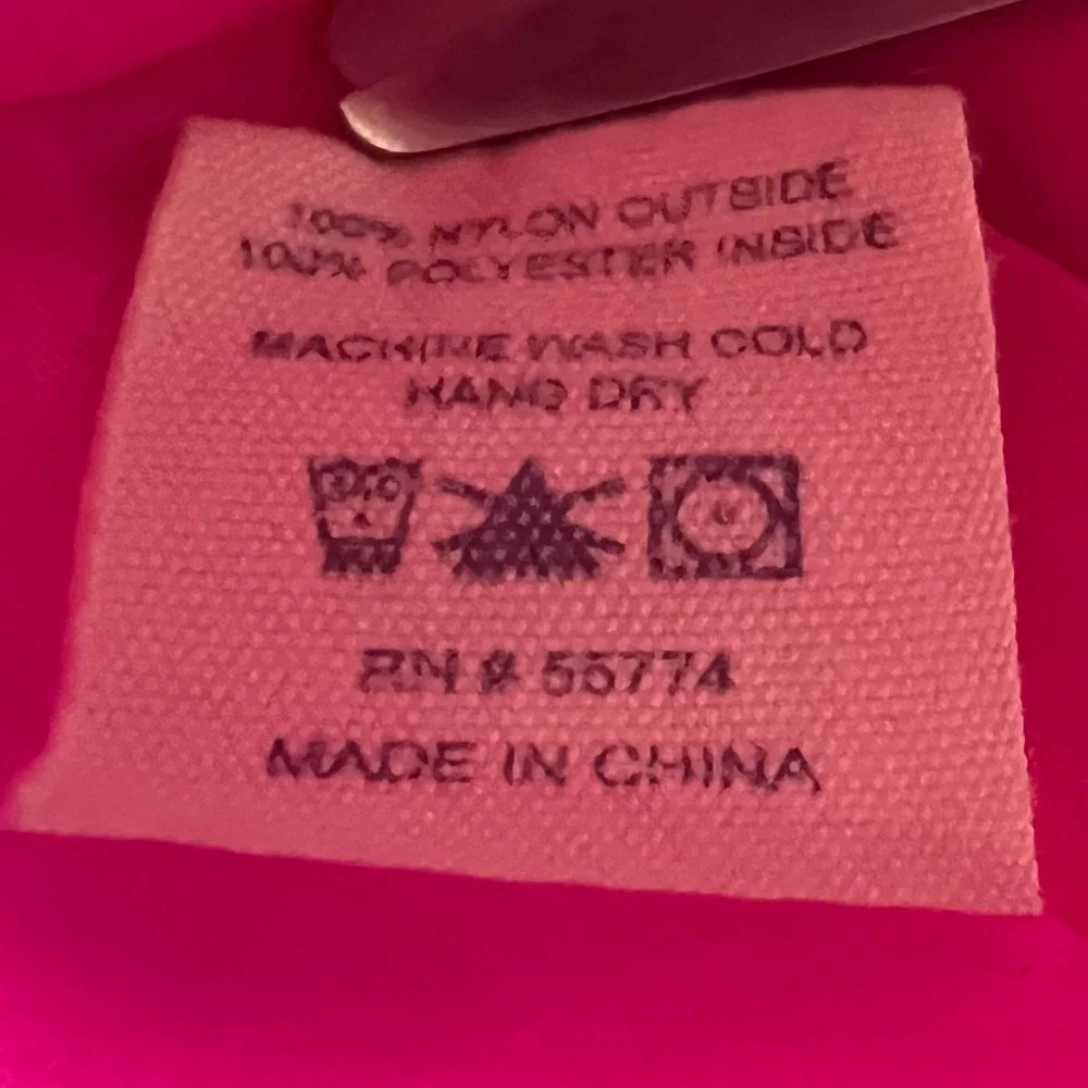 Simply Southern Womens Hot Pink Gold Elephant Quilted Puffer Vest Size Medium